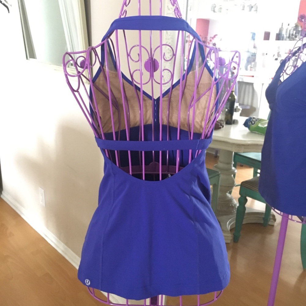 SOLD ON F B - Lululemon Athletica Purple Open Back Halter Tank